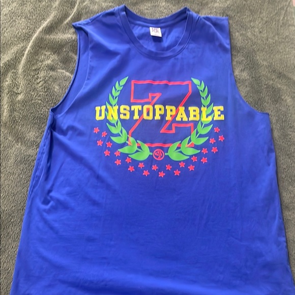 Blue Unstoppable Graphic Tank Top - Picture 1 of 4